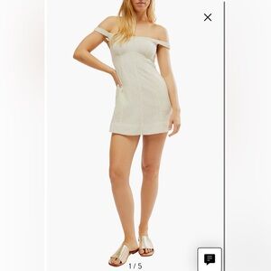 NWT Free People Berry Kiss Eyelet Off the Shoulder Minidress